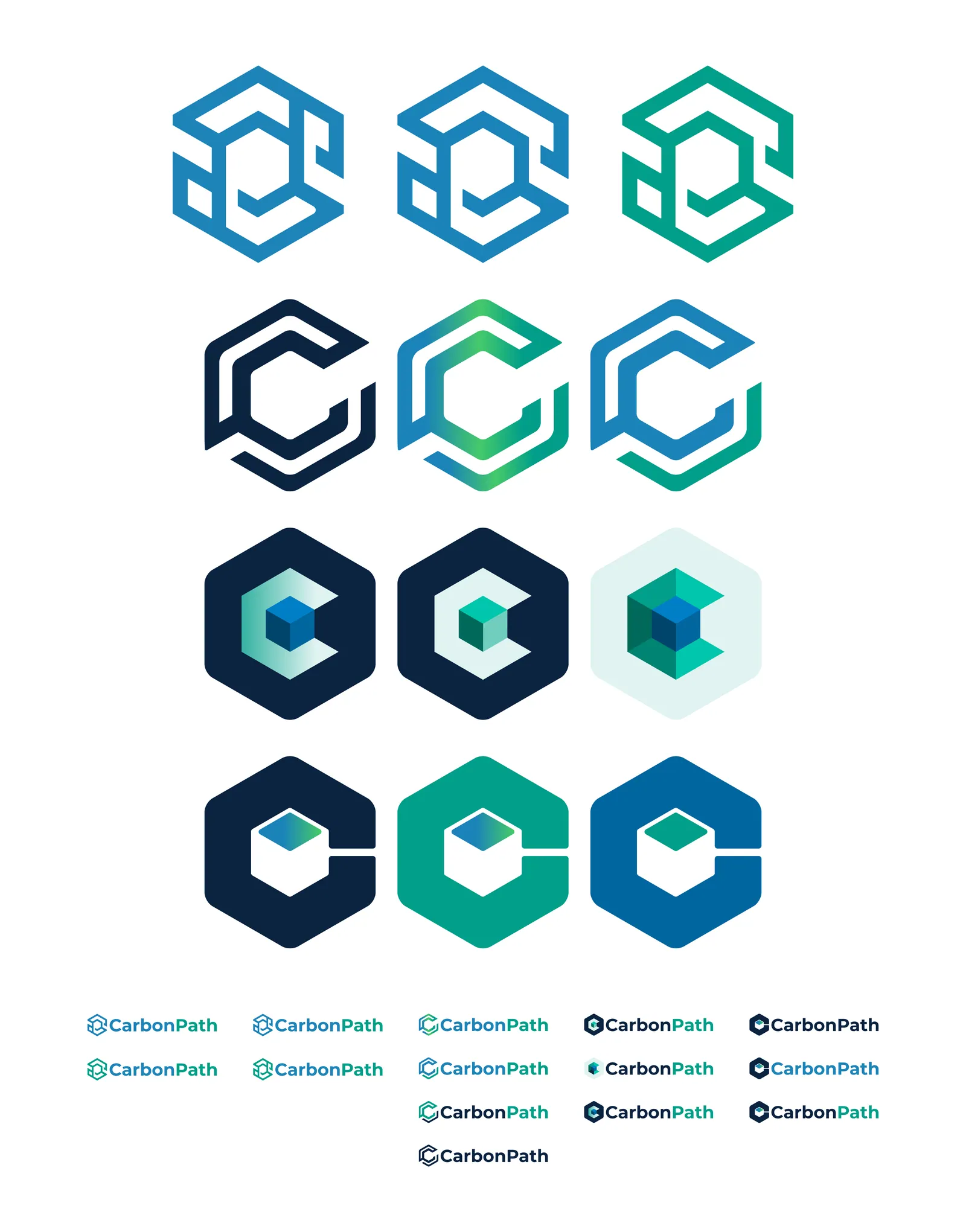 CarbonPath logo exploration sheet